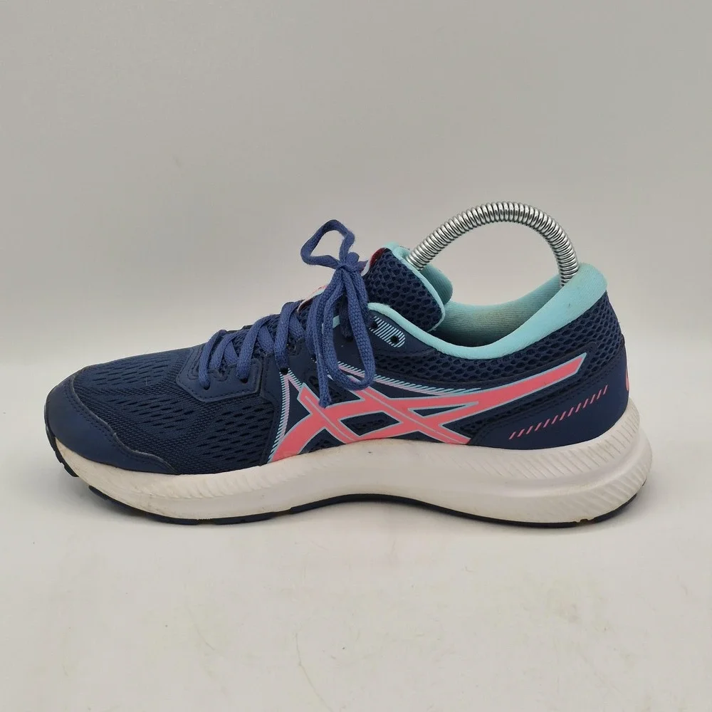 Asics Gel-Contend 7‎ Running Shoes Womens Size 9 Blue Pink AmpliFoam 1012B228